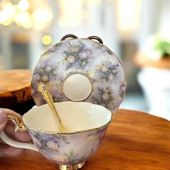 The Bradford Editions Other - Bradford Editions Lena Liu Glorious Chintz Teacup Set "Treasured" 88212